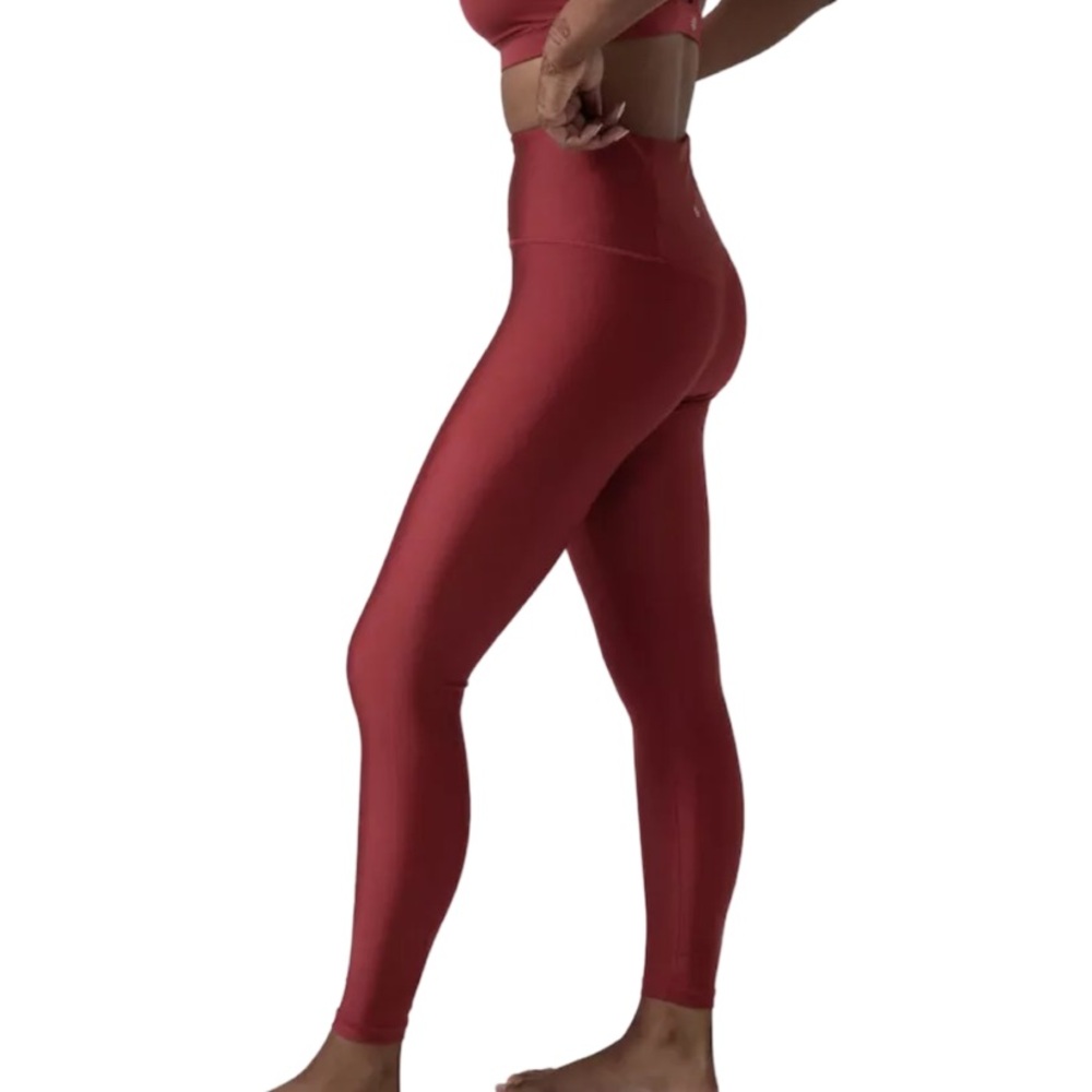 NWT Athleta Elation Shine Tight in Burgundy - Picture 3 of 8